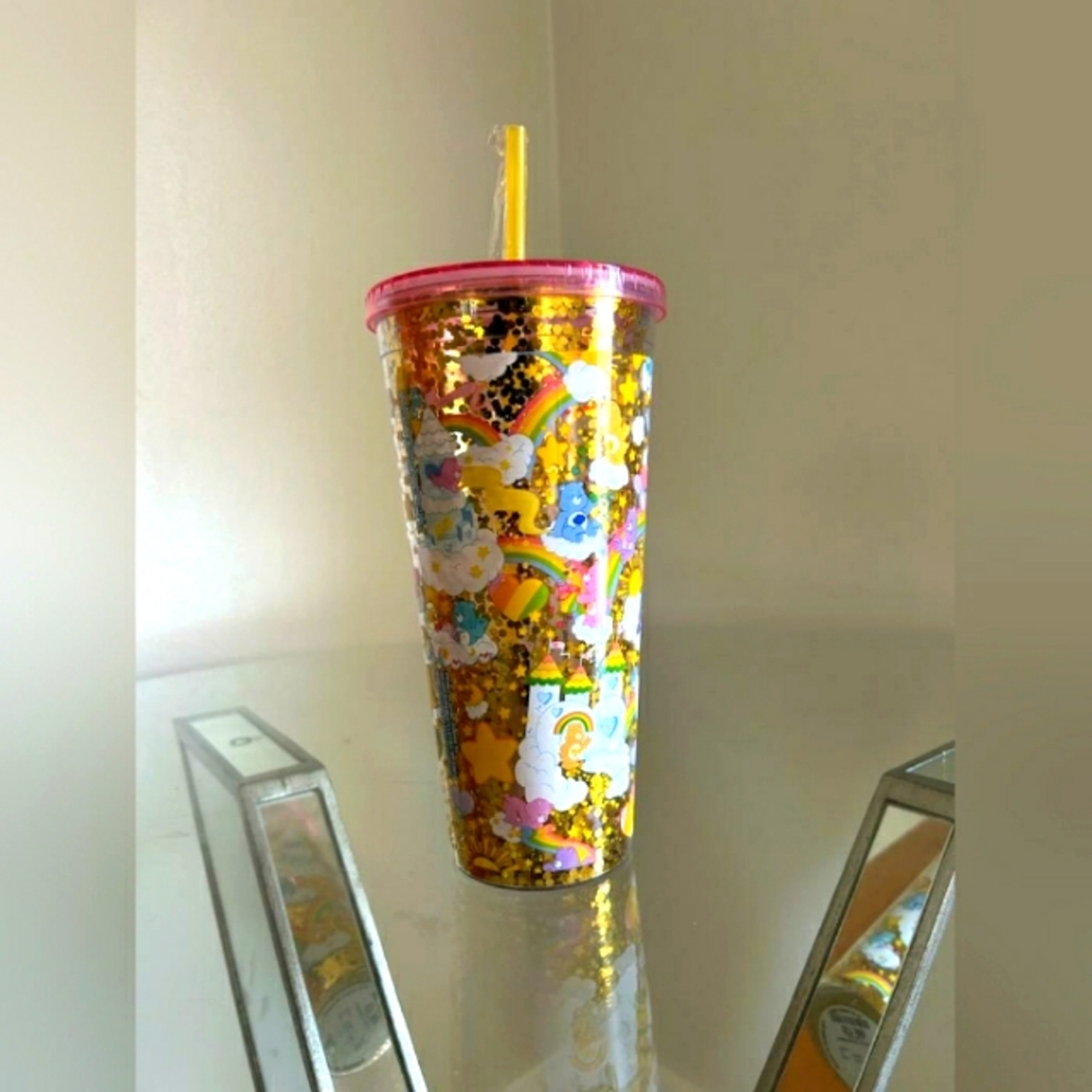 Care bears glitter tumbler